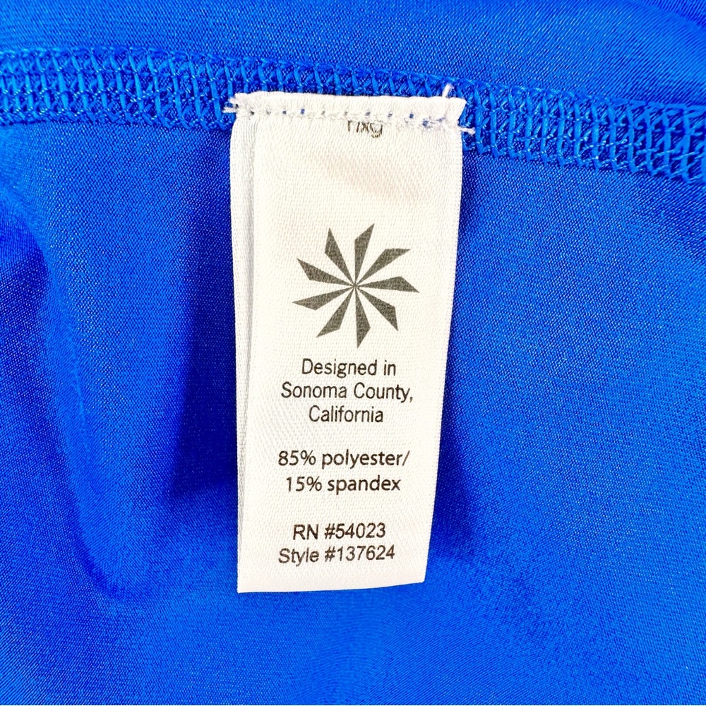 Athleta Luster High Neck Reflective Tank, Macaw Blue, XL - Picture 13 of 14